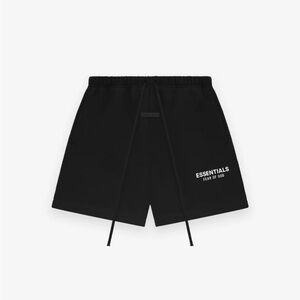 Essentials Black Men Shorts